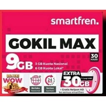 Kartu Perdana Smartfren GOKIL MAX 9GB