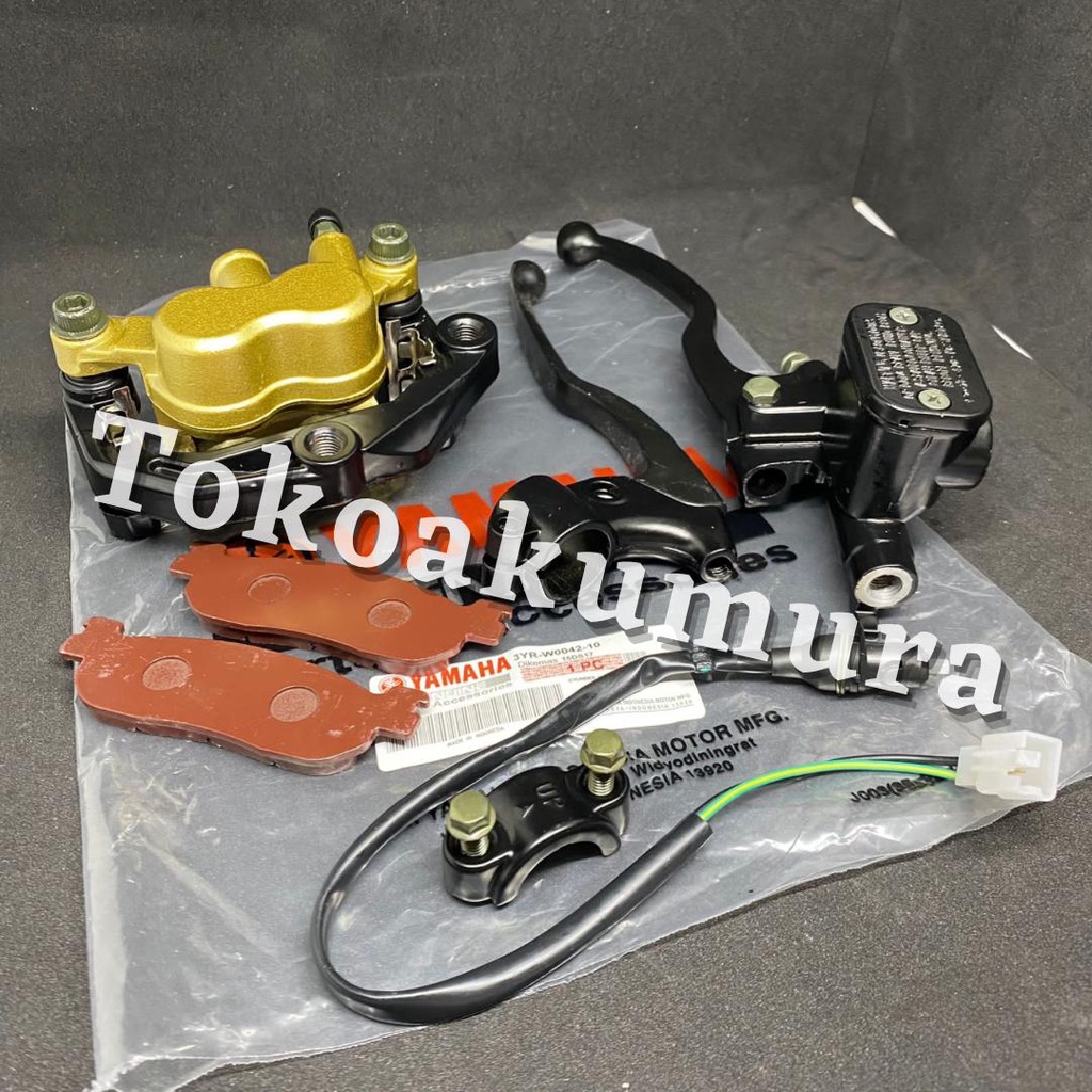 master rem atas assy FIZR plus kaliper poswan plus baut setelan full set dudukan spion kiri hendel kiri