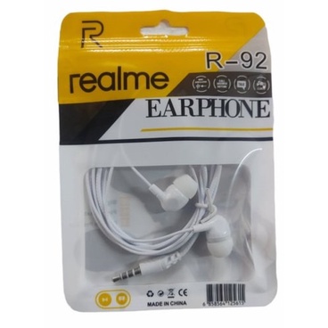 Headset Realme R Series Stereo HD Sound Quality In-ear Earphone Mic Jack 3.5mm Handsfree Kabel