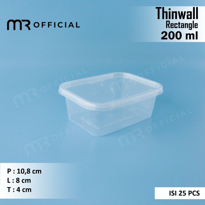 kotak plastik 200 ml / thinwall plastik 200 ml / cup puding 200 ml