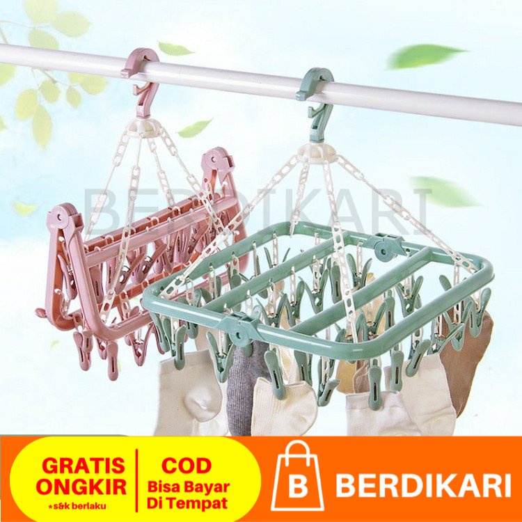 Hanger Gantungan Jemuran Baju 32 Jepitan