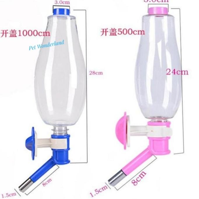 Baru Botol Minum Anjing - Pet Drinking Bottle - Cage Drinking Bottle 1000ml