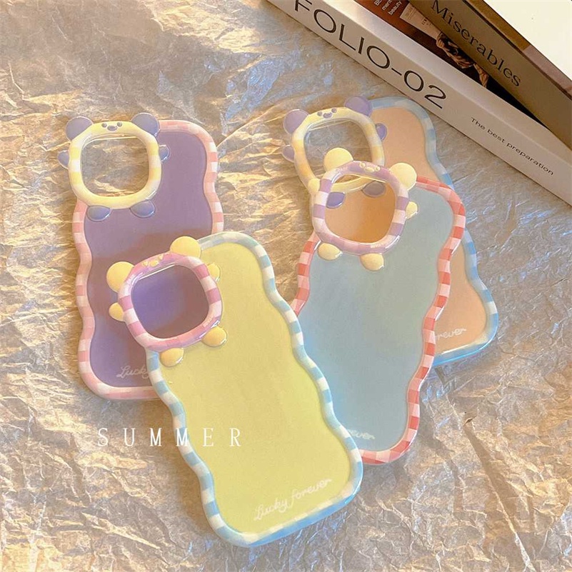 Soft Case Pelindung Lensa Warna Permen Tahan Banting Untuk iPhone 14 13 12 11 Pro Max X Xr Xs Max 7 8 6 6s Plus