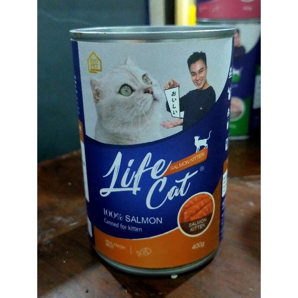 Life Cat Kaleng Kitten Salmon 400 gram - Makanan Basah Kucing