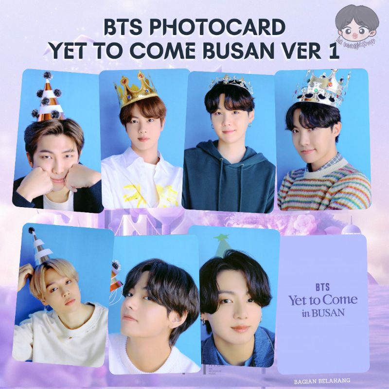 [SET 7 PC UNOFFICIAL] BTS PHOTOCARD YET TO COME IN  BUSAN YTC HOLIDAY LITTLE WISHES