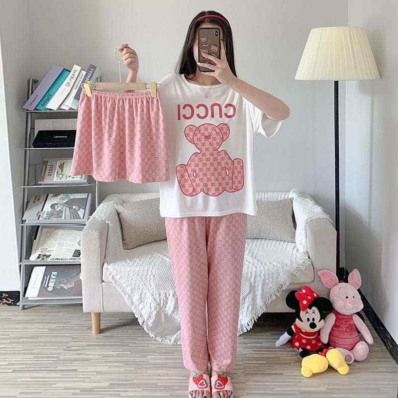 BIG SALE!!!BAJU TIDUR WANITA SET 3IN ONE PP/HP KAOS IMPORT MURAH