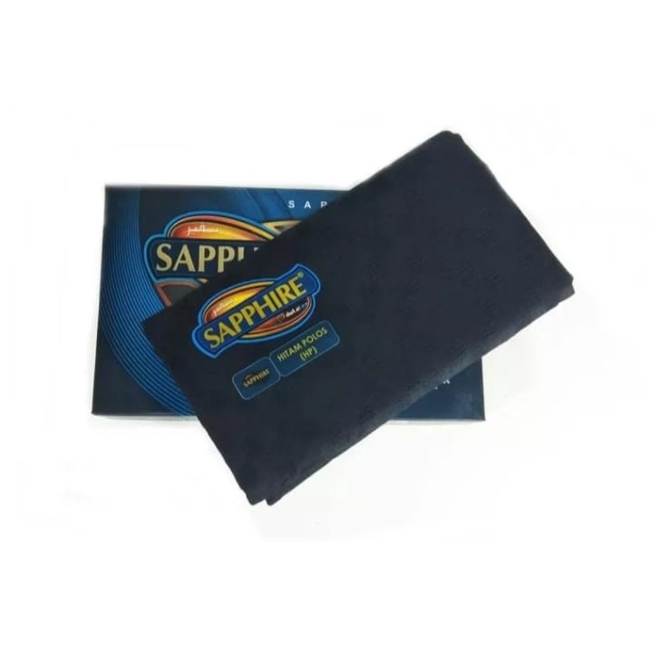 Sarung Sapphire Polos Hitam Tumpal HTPL