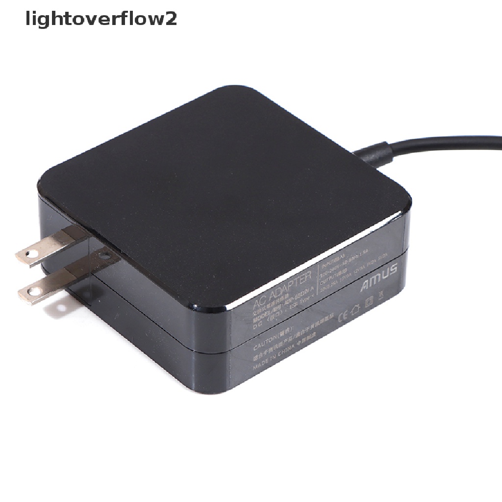 (lightoverflow2) Adapter Power Charger Laptop OEM Tipe C 65W 20V Untuk Lenovo ADLX65CLGC2A