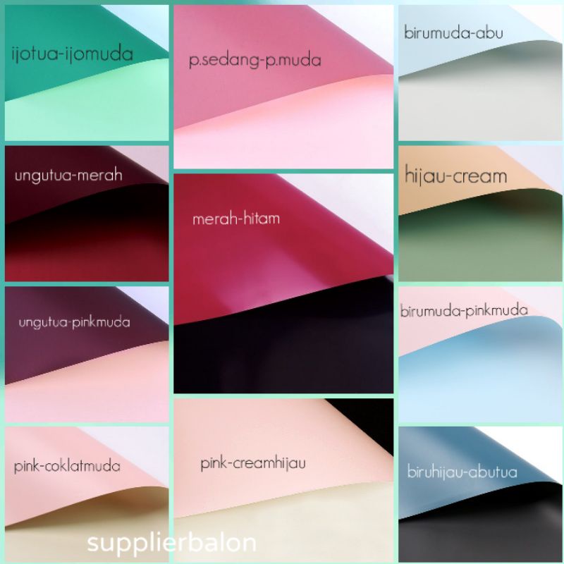 

5 LEMBAR Kertas buket Cellophane Double Colour / Flower Wrapping / Florist paper / Kertas Buket Bunga