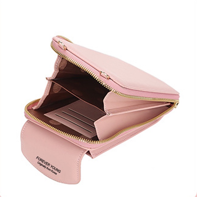 Dompet Pocket HPO Layar Mika Bisa Di Sentuh Kulit Sintetis Bisa Charging dan Headshet Multifungsi Kekinian Model Import Korea