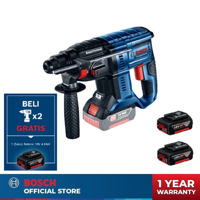 Mesin Bosch Gbh 180-Li Cordless Rotary Hammer - 0 611 911 1K1