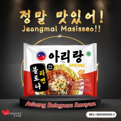 [HALAL] NEW Arirang Bolognese Ramyun Noodle With Macaroni 140gr Mie Instan
