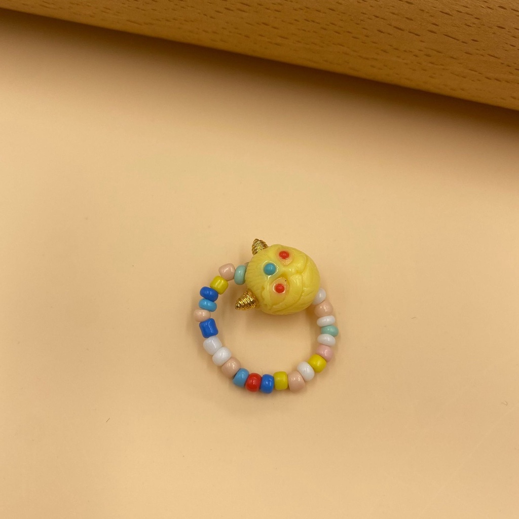 Cincin Elastis Bentuk Monster Kecil Lucu Warna-Warni