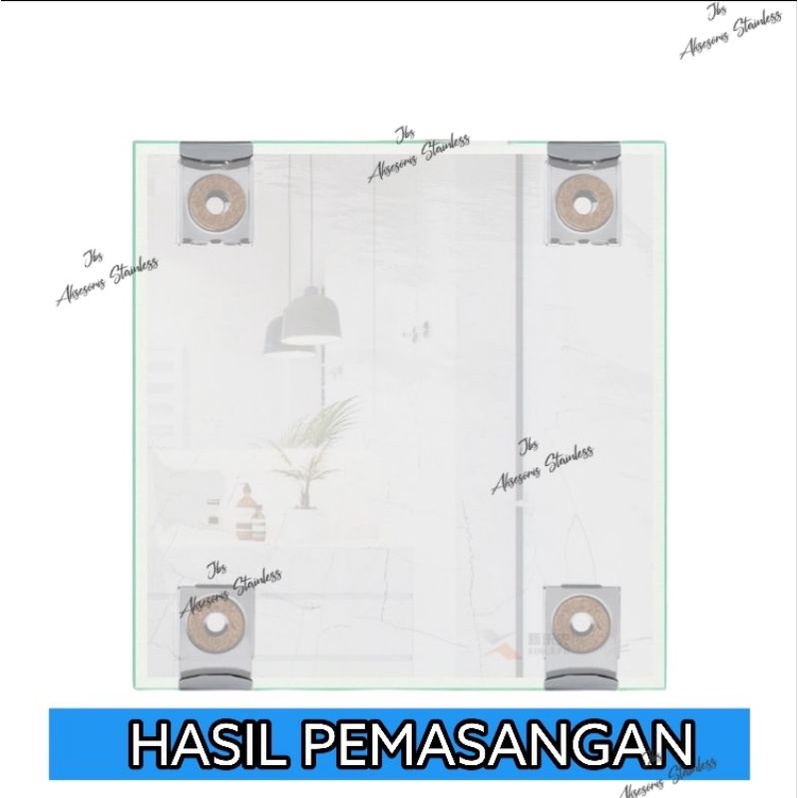 BRACKET/PENJEPIT KACA CERMIN DINDING/PLAT JEPIT KACA CERMIN WESTAFEL