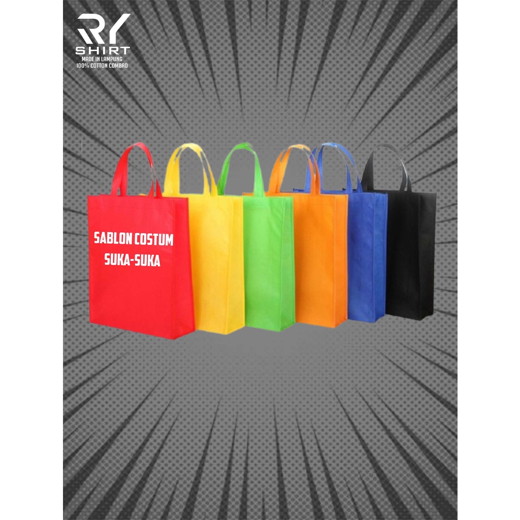 Tas Spunbond Godie Bag Sablon Custom / Goodie Bag Custom Sablon / Tas Goodie Bag Custom Spunbond