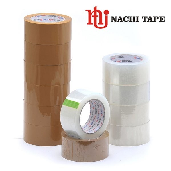 

Lakban packing Nachi tape 48mm 100yard ORI Warna Coklat dan Bening
