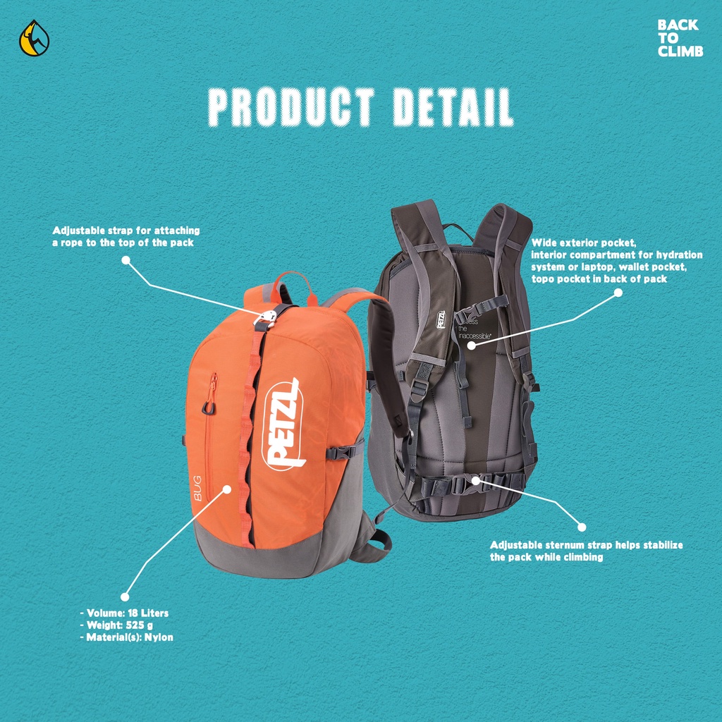 Petzl &quot;BUG&quot; Daypack 18L BNWT / Tas Panjat Tebing / Outdoor