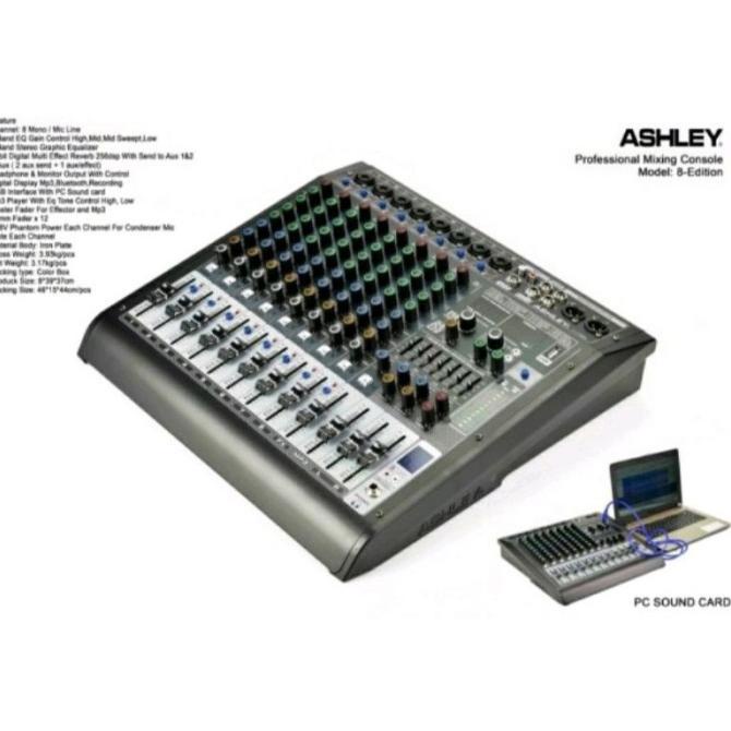 Mixer Ashley 8 Edition Mixing Console 8 Channel Mixer 8Edition