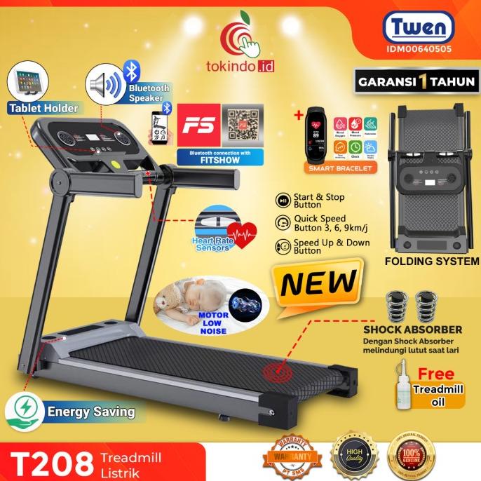 Twen T198i T199 T200 Treadmill Elektrik Motorized Treadmill Listrik