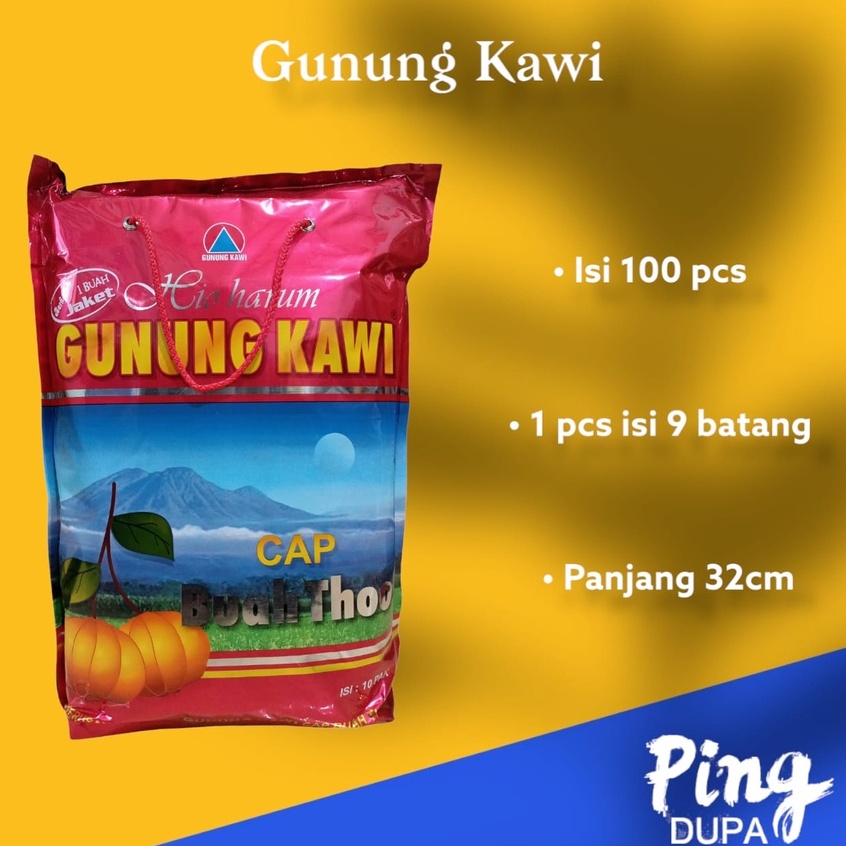 Per Tas Dupa Gunung Kawi Cap Buah Thoo Isi 100 pcs