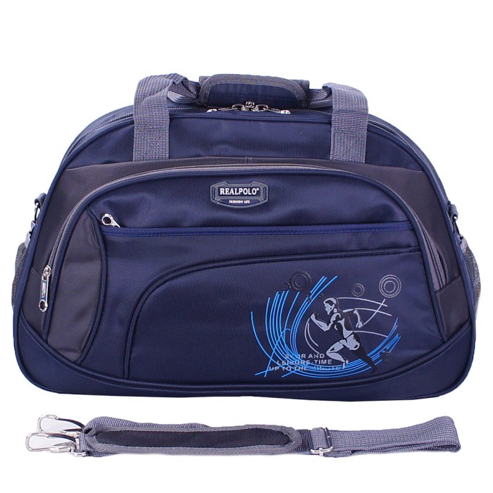 PROMO TAS WANITA Real Polo Travel bag - Duffle bag - Tas Pakaian Tas Pria-Wanita-GJHB - Biru RANSEL 