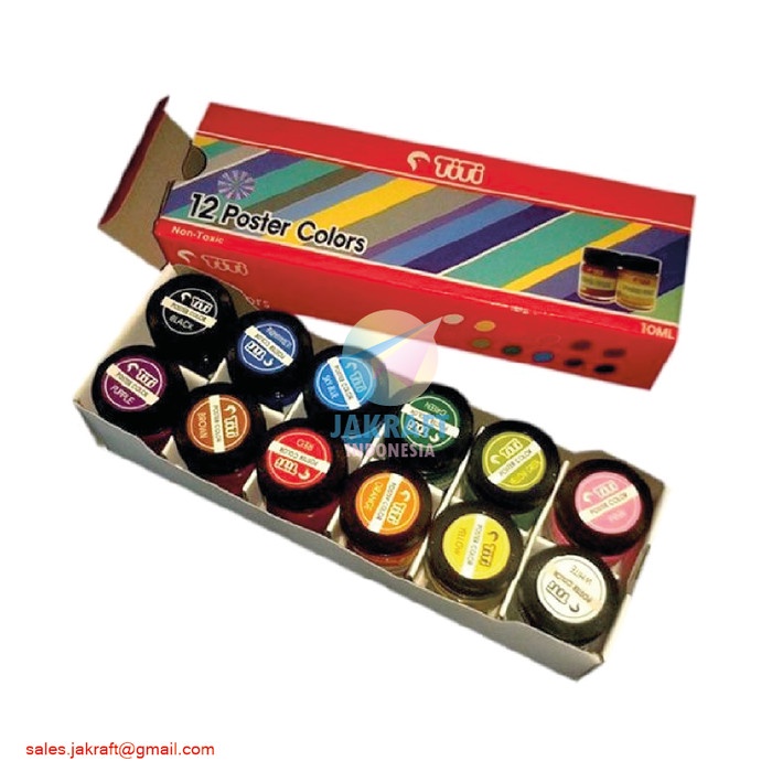 

Nikmati Cat Lukis Poster Paint Set Botol 12 Warna Titi Poc-10Ml-12 Hemat