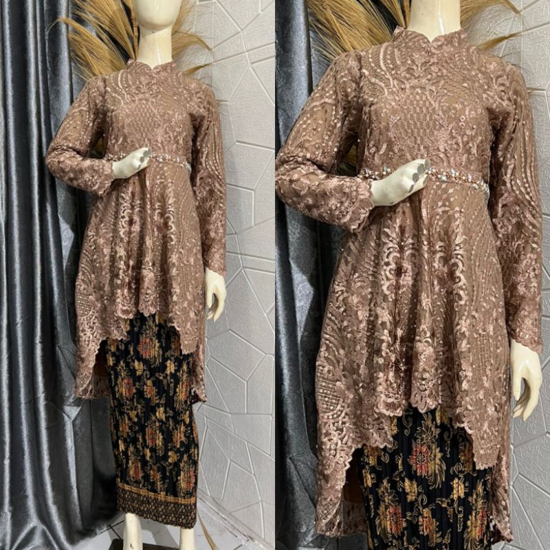 KEBAYA MODERN // KEBAYA ORIGINAL // TUNIK LESTY KEJORA // BAHAN FULL TILLE BORDIR MUTIARA PREMIUM MIX PAYET // KODE EK