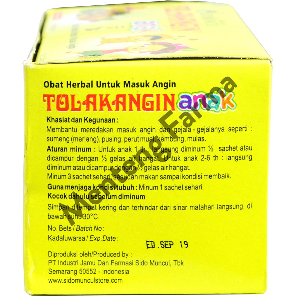 Tolak Angin Anak - Dus Isi 12 Sachet