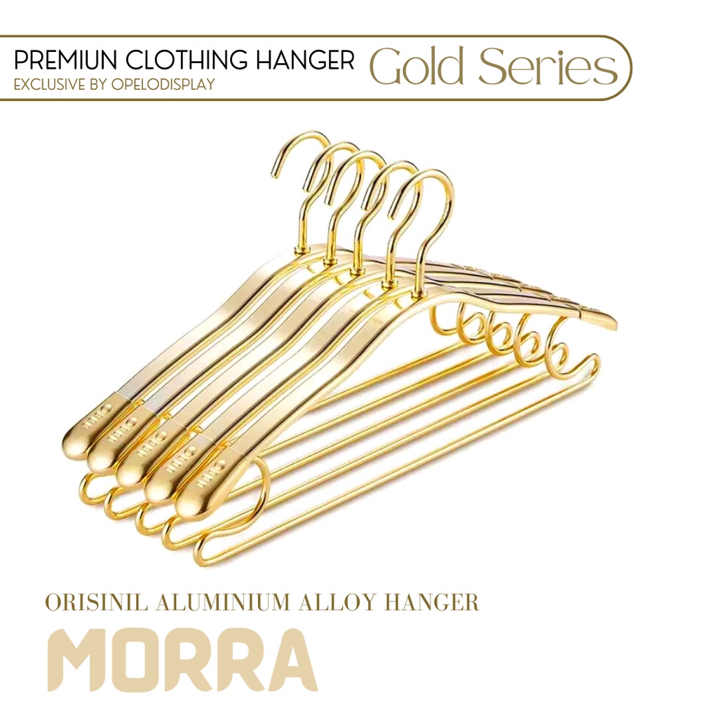 HANGER BAJU PREMIUM MORRA ALUMINIUM ALLOY GOLD SERIES