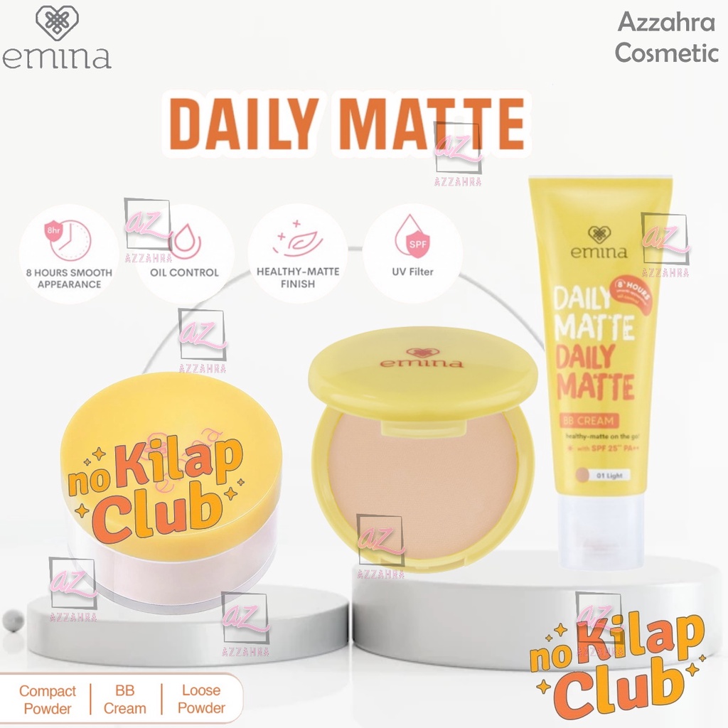 Emina Daily Matte Loose Powder 20g | Compact Powder | BB Cream | Bedak Tabur