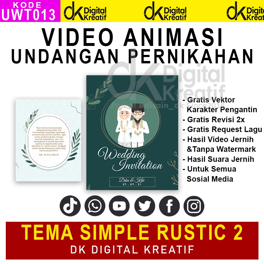 Undangan Nikah Digital Video Animasi Tema Simple Rustic_2