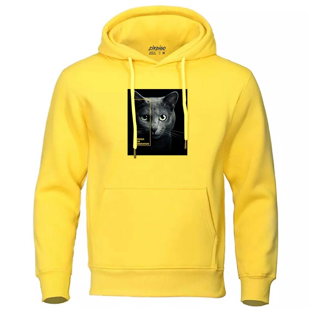COD Sweater Hoodie Distro Potret Kucing Premium Quality Sablon Printing Hoodie Pria &amp; Wanita Hoodie Gambar Hoodie Termurah Terlaris