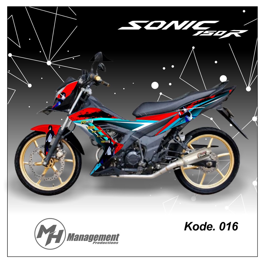 10SONIC DECAL SONIC 150R FULL BODY - VARIASI FULLBODY MOTOR HONDA SONIC 150R (CUSTOM DESAIN) - STRIP