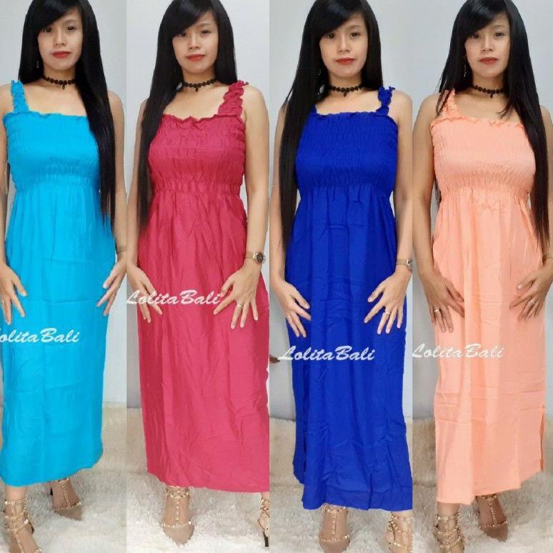 [ZA.18Oc22х] DASTER BALI DRESS KERUT PANJANG POLOS