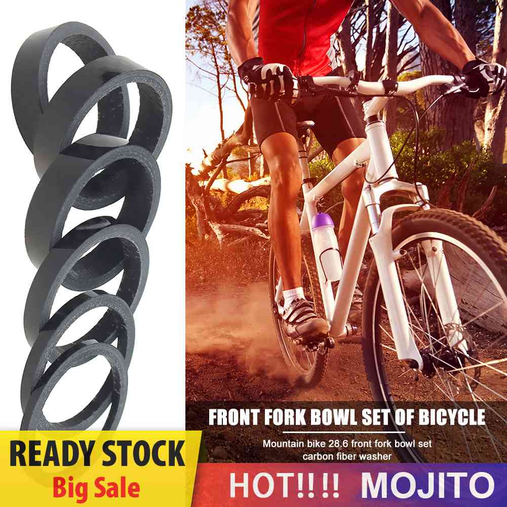 5Pcs Ring Gasket Fork Depan Sepeda Balap / MTB Bahan Karbon Fiber