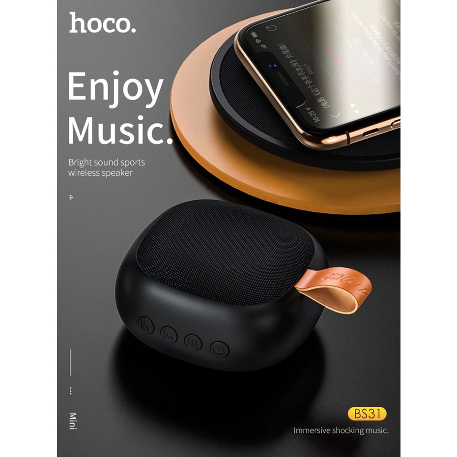 BS31 HOCO ORIGINAL SPEAKER PORTABLE Bluetooth WIRELESS PREMIUM A WATERPROOF BS31 Original Bass