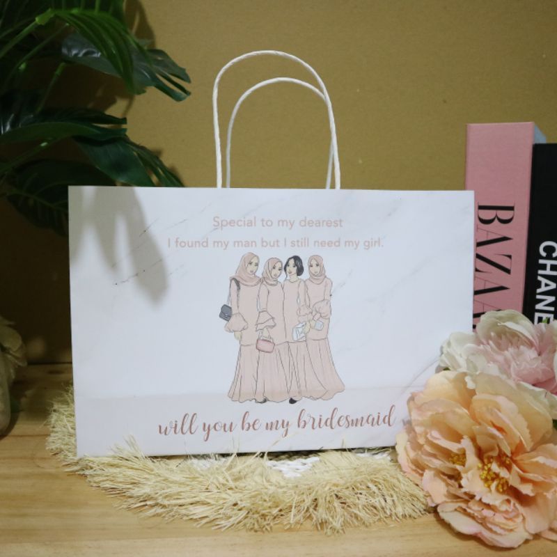 PAPER BAG BRIDESMAID PAPER BAG WEDDING