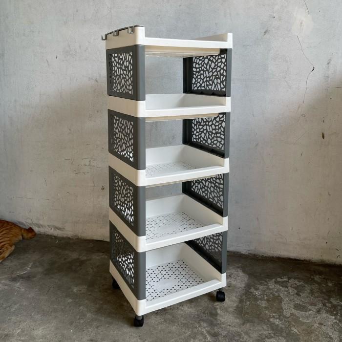 Rak Plastik Susun 5 + Roda