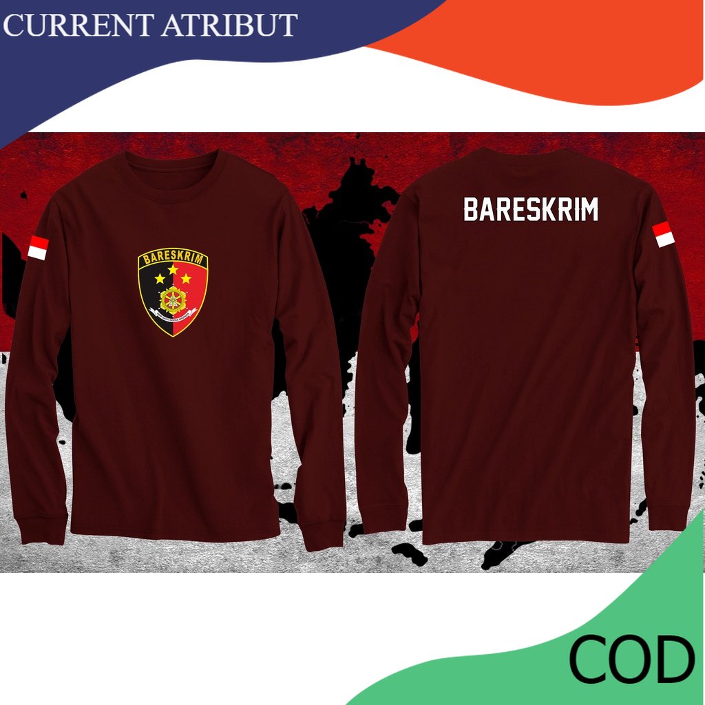 KAOS BARESKRIM POLRI LENGAN PANJANG CURRENT ATRIBUT