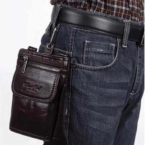 tas selempang pria kulit asli cheer soul tas hp baliyo pinggang 7049