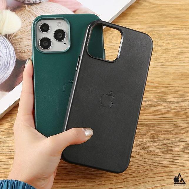 HXNP PREMIUM Leather Case iPhone 13 13 PRO MAX Mini 12 12 PRO MAX 11 11 PRO MAX Softcase Logo Apple 