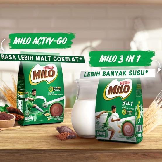 

9.9 Fasion sale MILO 3in1 ACTIV-GO Susu Coklat Pouch 800g serbuuu !