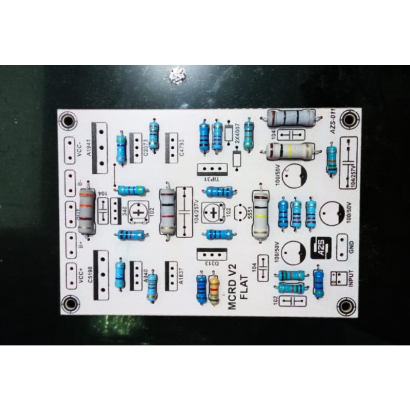 PCB MCRD V2 Flat Plus Resistor V.2 Resistor terpasang
