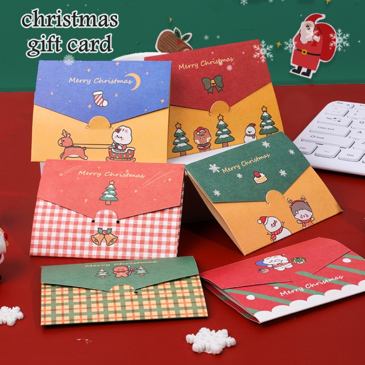 [ORGM] Alat tulis Perlengkapan Dekorasi Natal Kartu Ucapan Natal Gift Card Xmas Santa Snowman