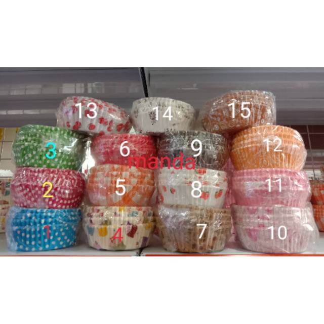 Paper cup case roti bulat paper cup cake bundar 40 lbr diameter 10cm