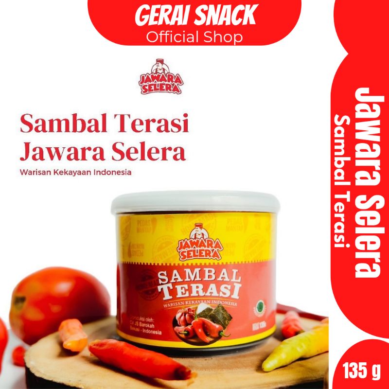 Sambal Terasi Home Made Jawara Selera Halal Terdaftar (135gr)