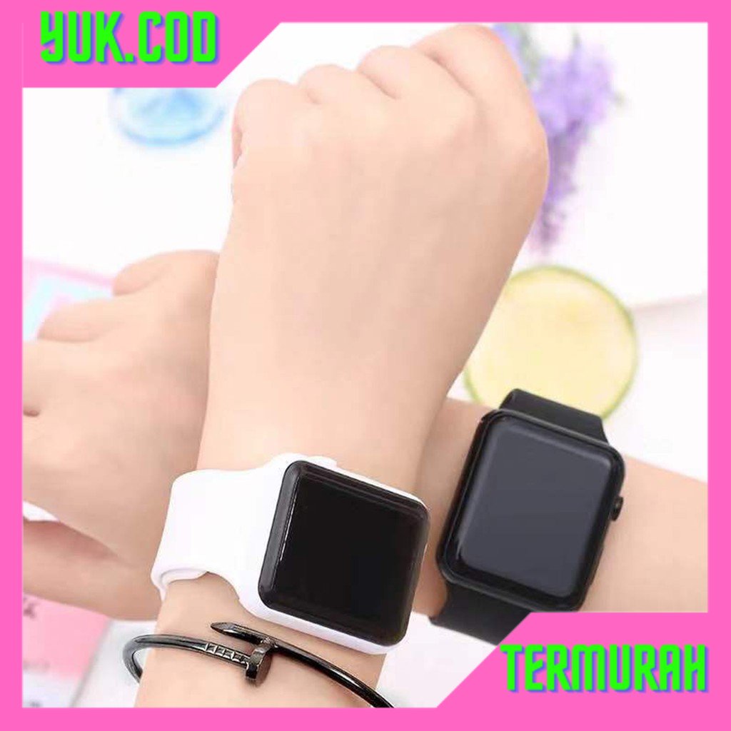 GRATIS ONGKIR [COD] Jam Tangan Digital Led Watch Fashion Wanita Pria Cewek Cowok Anti Air Murah Coup