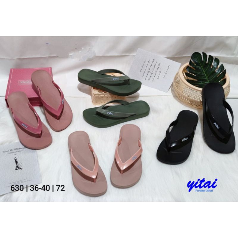 Sandal Yitai Wanita Sandal jepit karet premium Sandal karet anti slip