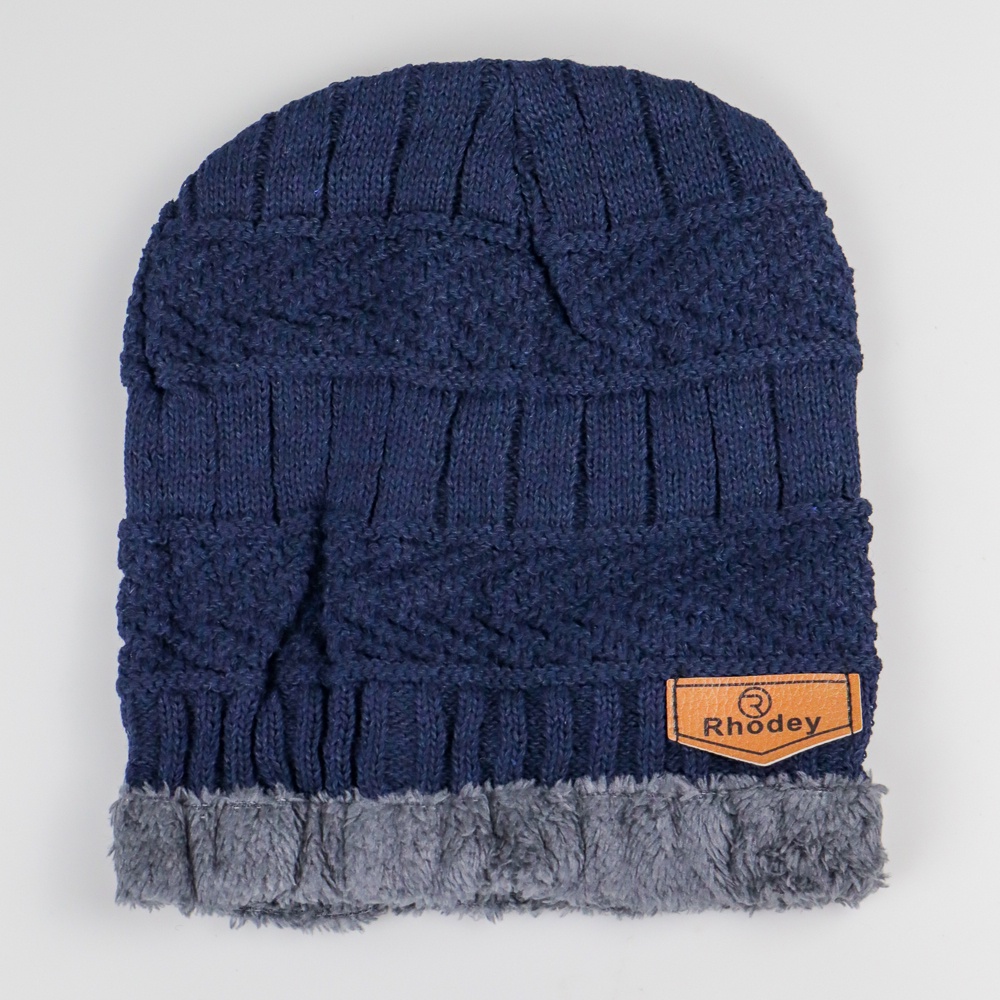 Kupluk Wool Winter Beanie Hat - OMHAU8BL Blue