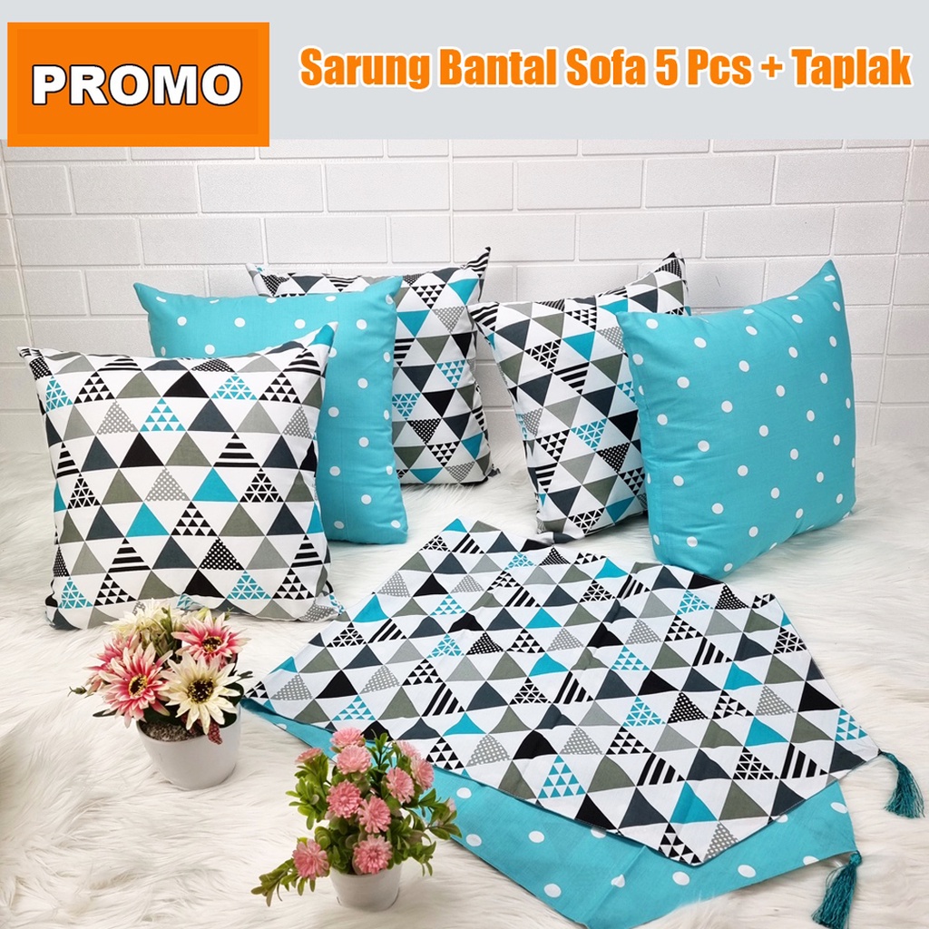 [✅COD] Sarung Bantal Sofa Minimalis Taplak Meja Tamu